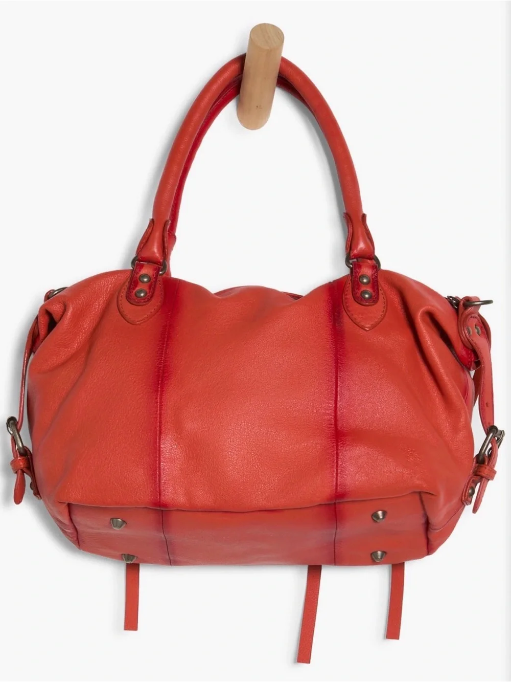 New - Free People Large Emerson Tote Bag Purse in Red Clay